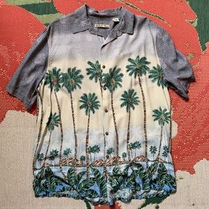 Palm tree print Hawaiian Shirt